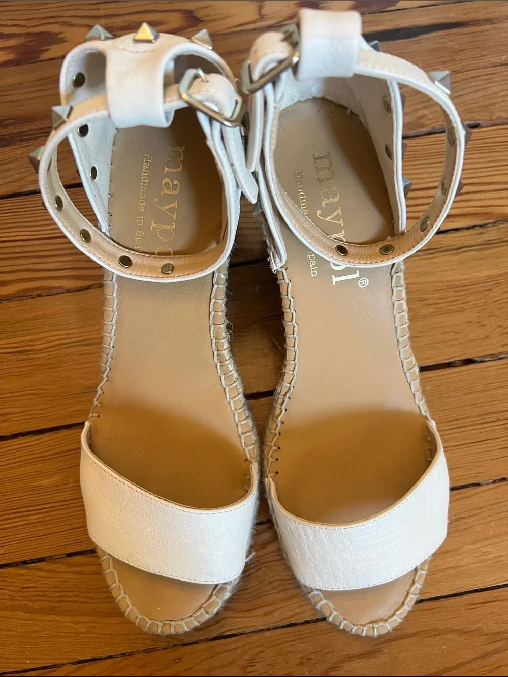 Maypol Espadrille Wedge Rockstud Sandals